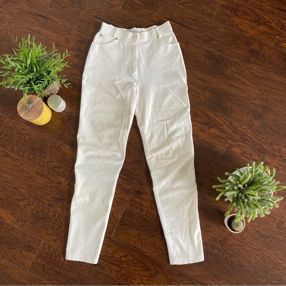 high waist white stretch pants | prisma | measures like a 25